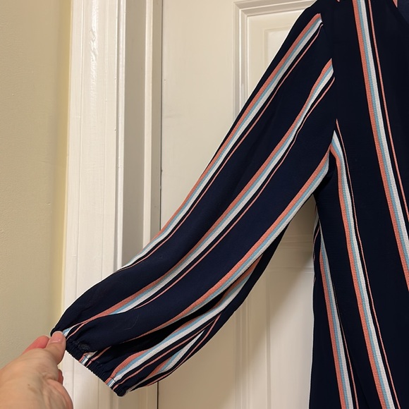 Pink Republic Navy Blue Front Knot Shirt Size M - Picture 3 of 13